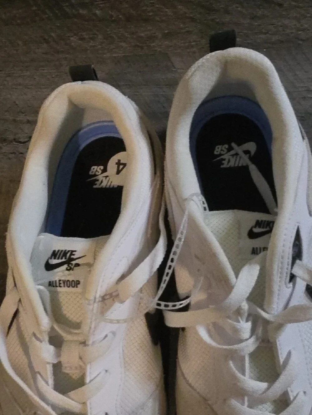 Nike Men’s Alleyoop Sb White Black Size 14